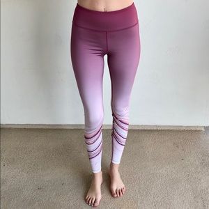 Purple Printed Workout Leggings